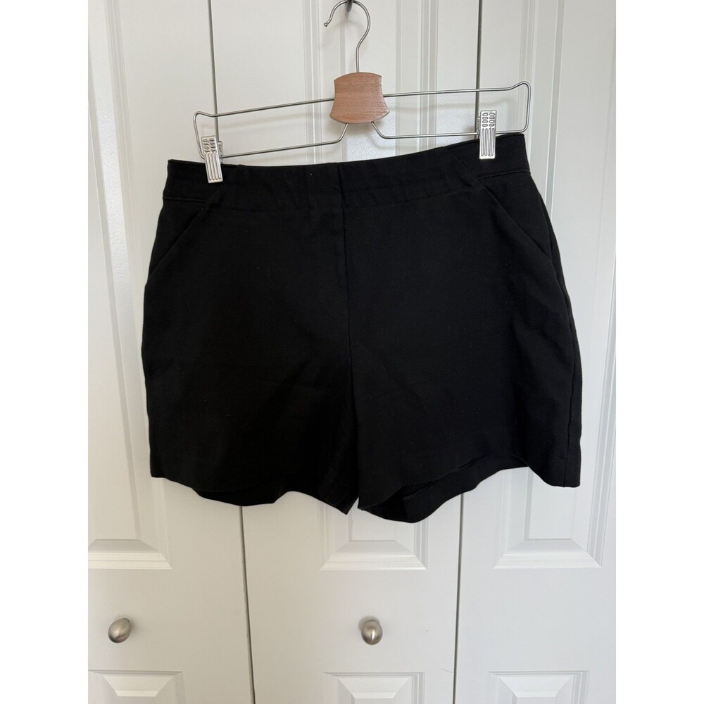 Spanx Perfect A Line Shorts Womens L Classic Black Pull On 4.5" Chino